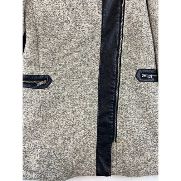 Forever 21 Women's Full Zip Tweed Coat Size Medium - Picture 3 of 10